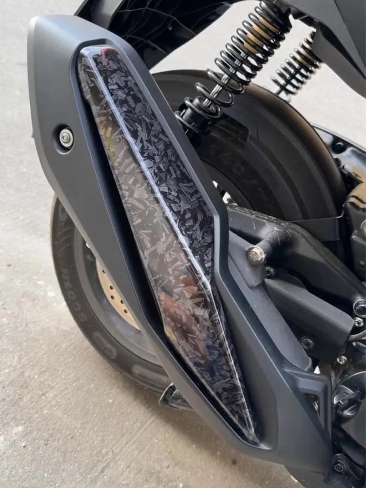 Glossy Black Forged Carbon Vinyl Wrap Auto Motorcycle Self-Adhesive Sticker Forged Carbon Car Body Film Tuning Wrapping Foil
