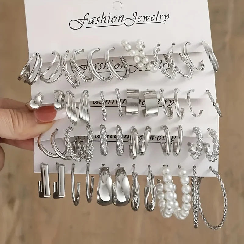 Butterfly & Heart Earrings Set — Vintage Cut-Out Drop Jewellery