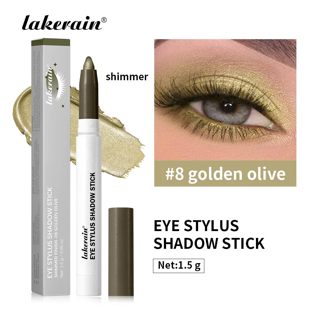 Waterproof Eyeshadow Sticks Long Lasting High Pigmented Shimmer Glitter And Matte Neutral Brown Eyeshadow Pencil Crayon Makeup