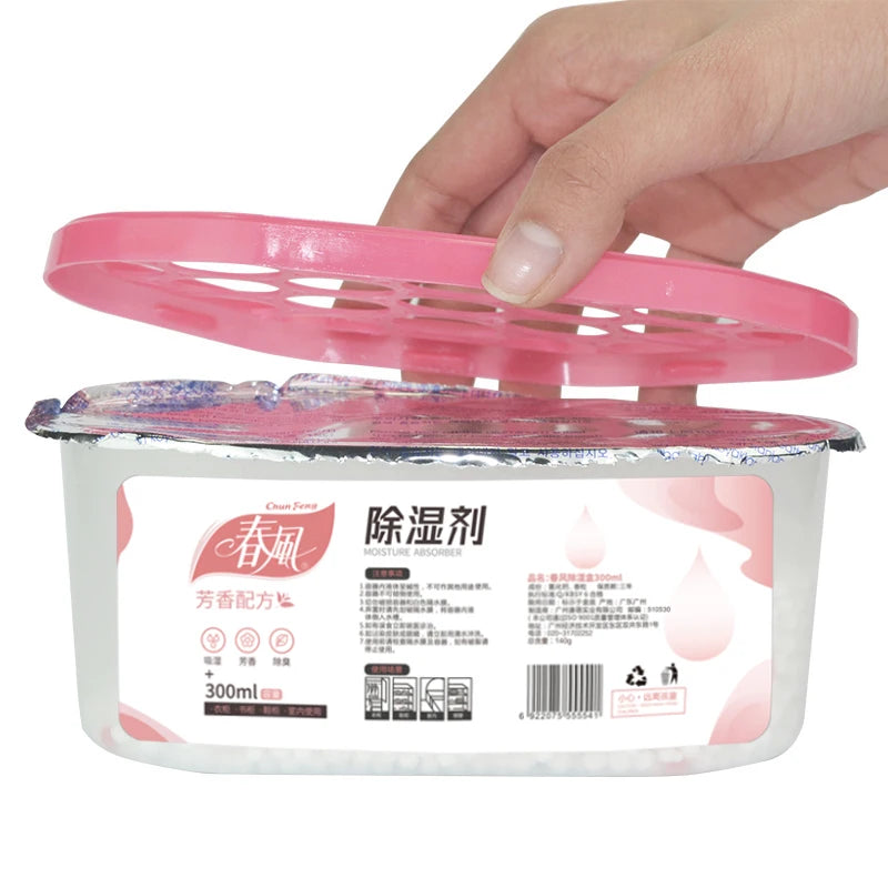 3-Pack Reusable Wardrobe Moisture Absorber Dehumidification Boxes for Closet Laundry Room - Eco-Friendly Moisture-Proof Storage