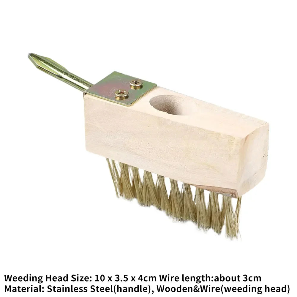 Joint Brush Manual Weeders Bristles Replacement Brushes Garden Cleaning Brushes for Moss and Weeds Steel Brush
