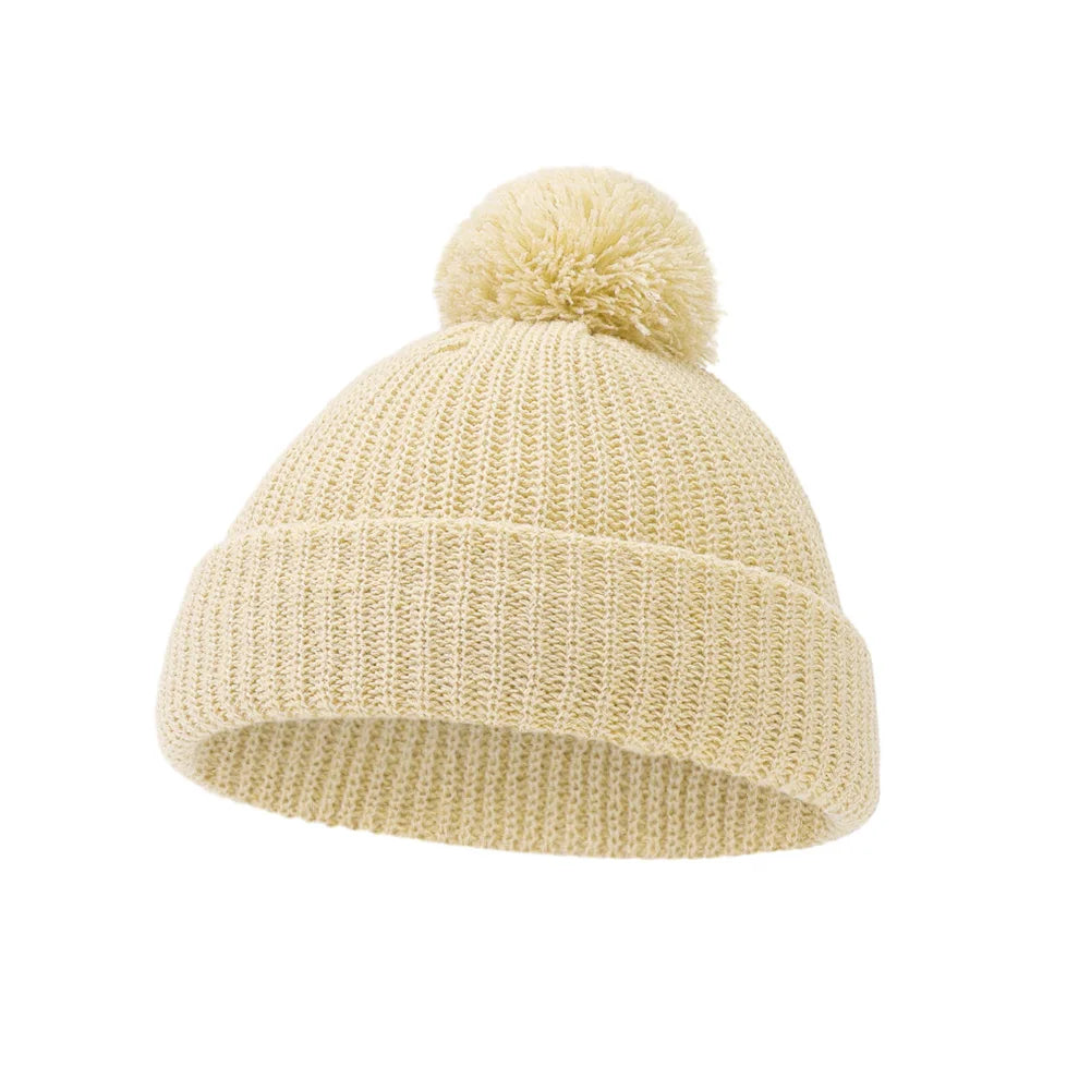 Infant Pom Pom Knit Beanie - Folded Cuff Baby Hat 0-12 Months - photo 15