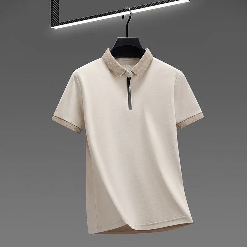 Men's Quick-Dry Half-Zip Polo - Breathable, Outdoor & Commute