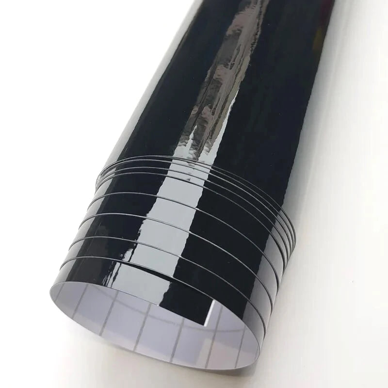 10/20/30/40/50CM*15CM Ultra Glossy Piano Black Car Wrap Vinyl Sticker Self Adhesive Film Auto Decal Console Laptop Skin Air Fre