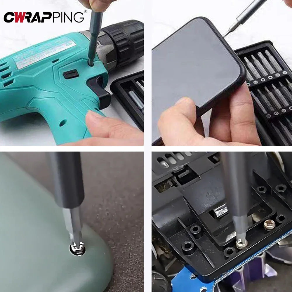 25 in 1 Precision Screwdriver Set Screw Driver Se Hexagonal Flat Head Magnetic Screwdriver Head for Car Computer Phone Home Use