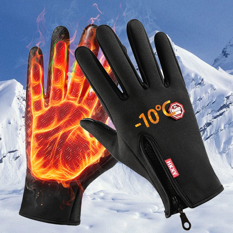 Unisex Touchscreen Winter Gloves - Non-Slip Cycling & Driving Gloves