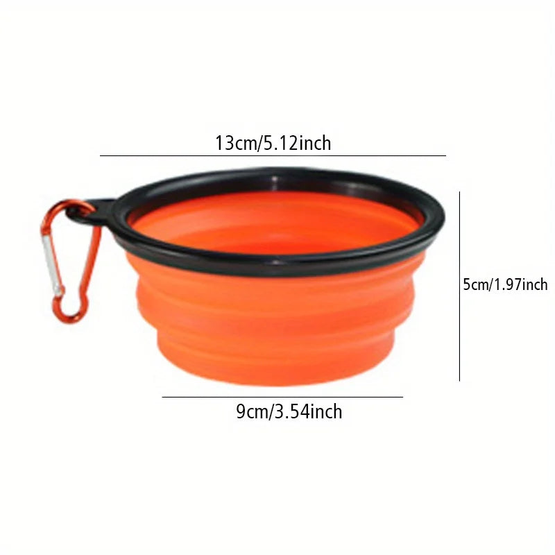 Collapsible Silicone Dog Bowl - Portable Travel Water Bowl