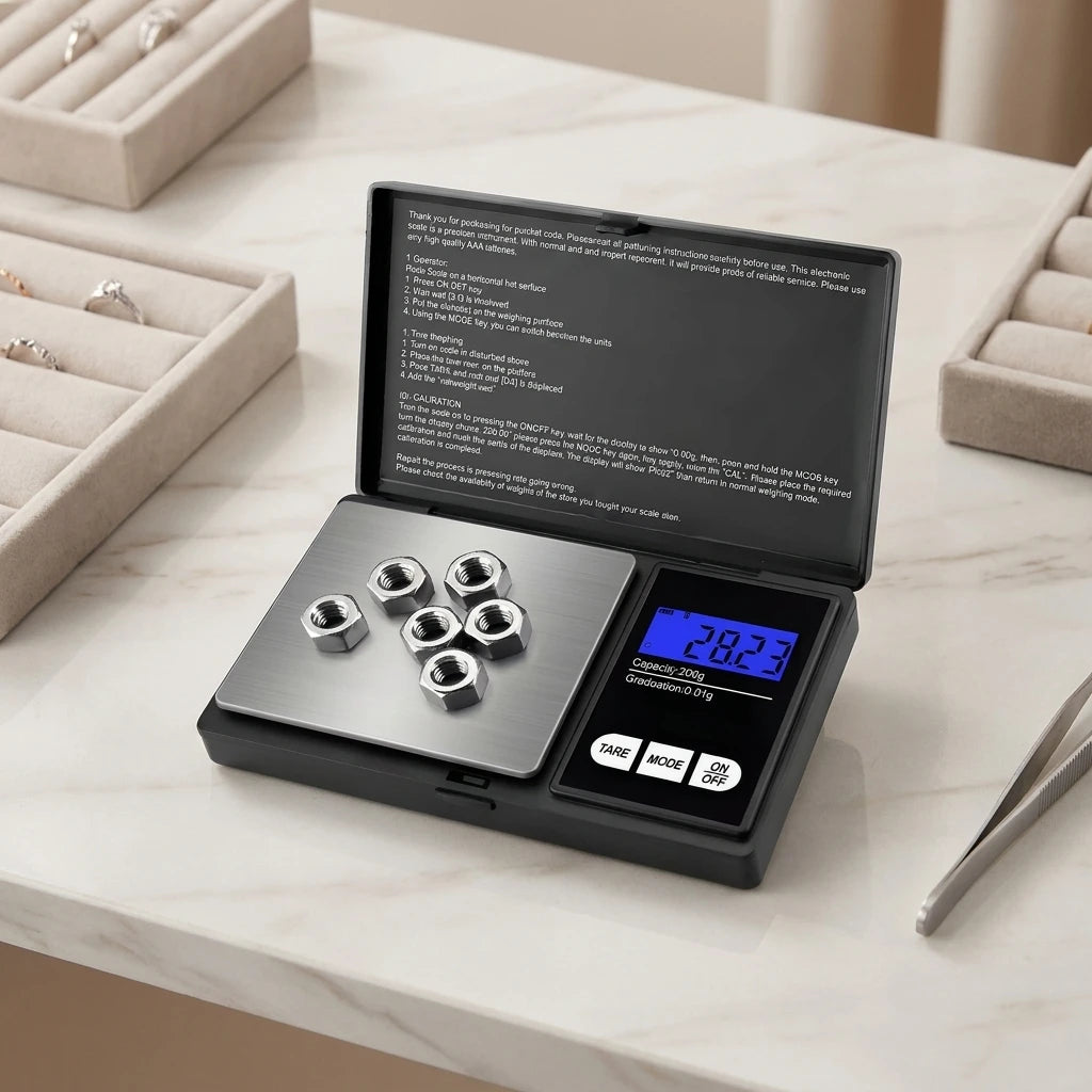Mini Digital Pocket Scale High Precision Stainless Steel 0.01g Portable Jewelry Gold Gram Weight Balance Electronic Tool