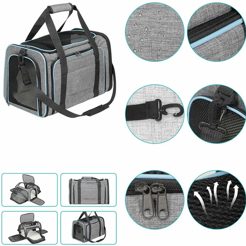 Expandable Pet Carrier Bag - Foldable Mesh Travel Carrier – photo 4