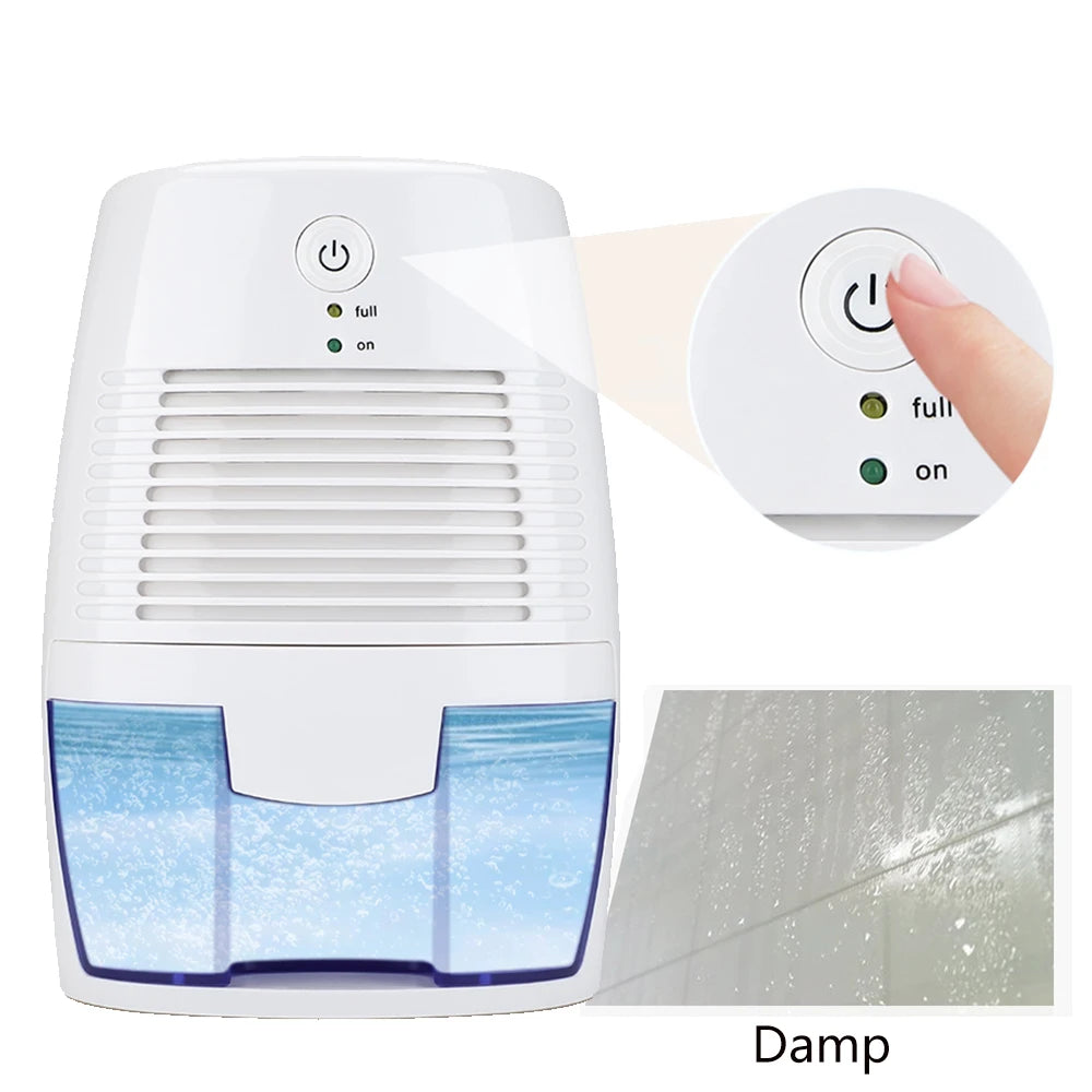 USB Powered Portable Dehumidifier Home Moisture Absorber for Bathroom Closet 500ml Mini Dehumidifier Prevent Mold Mildew & Odor