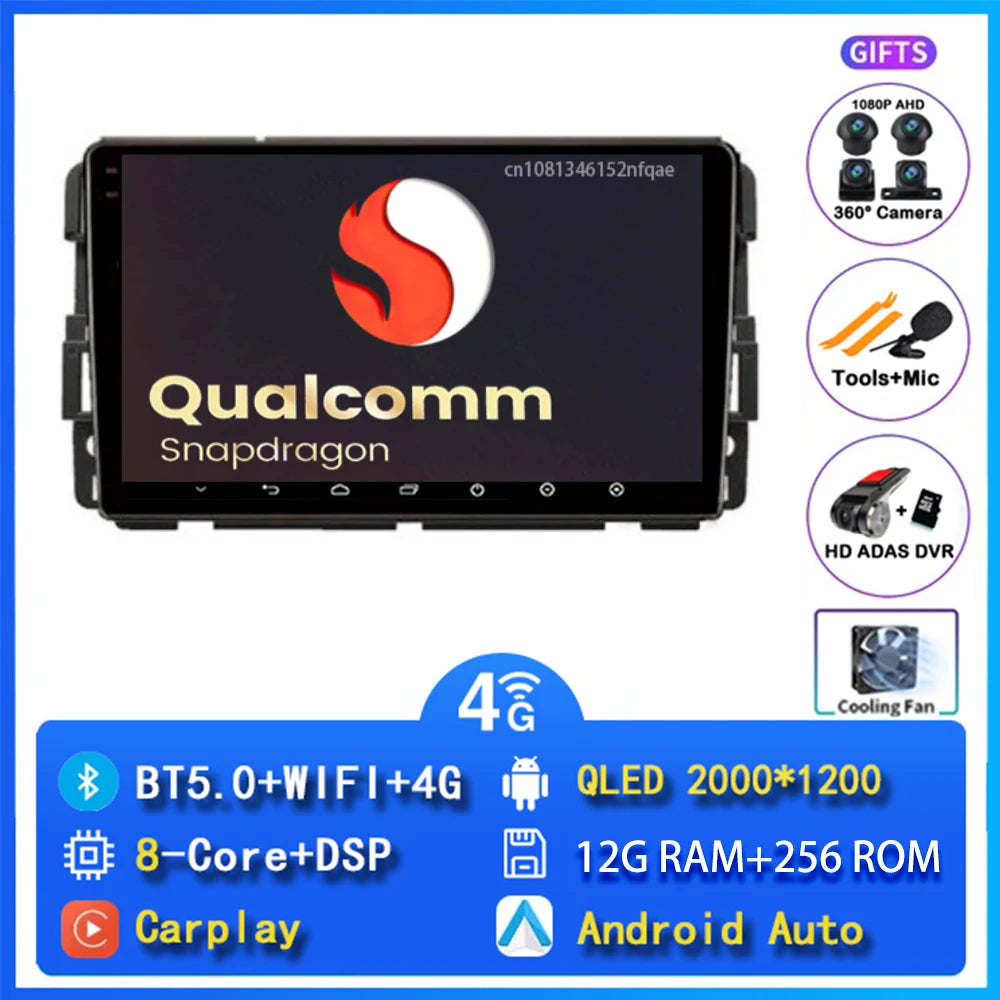 Android 16 Carplay Car Radio For Chevrolet Silverado Impala GMC Yukon Acadia Sierra Navigation GPS Multimedia Player stereo wifi
