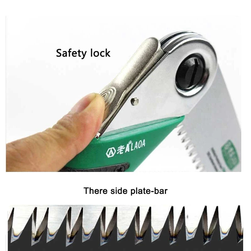 LAOA SK5 Folding Garden Saw – Portable Hand Pruning Saw for Branches, Camping & Logging