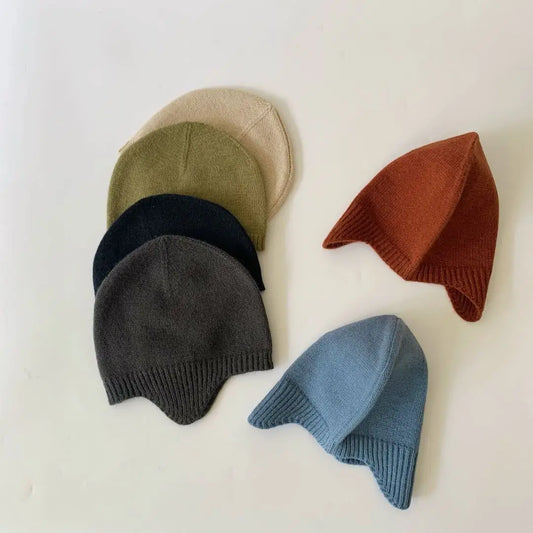 Korean Style Baby Knit Bonnet - Toddler Winter Beanie Cap