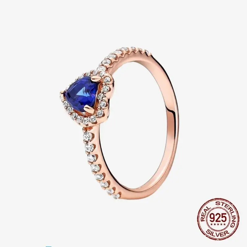 925 Sterling Silver Open Ring Style CZ Paved Heart Butterfly Flower Colorful Gemstone Ring For Women Daily Wear Jewelry Gift