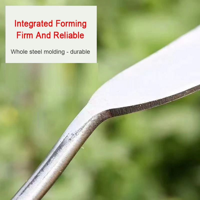 New Garlic Digging Shovel Agricultural Stainless Steel Flower Shovel Gardening Weeding Dig Wild Herbs 3-Point Shovel Garden Tool