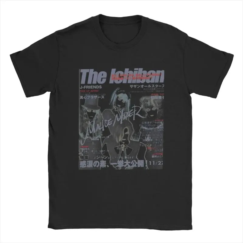 Malice Mizer Band Singer T Shirts Vintage T-Shirts Round Neck Rock Musician Tees Short Sleeve merchandise