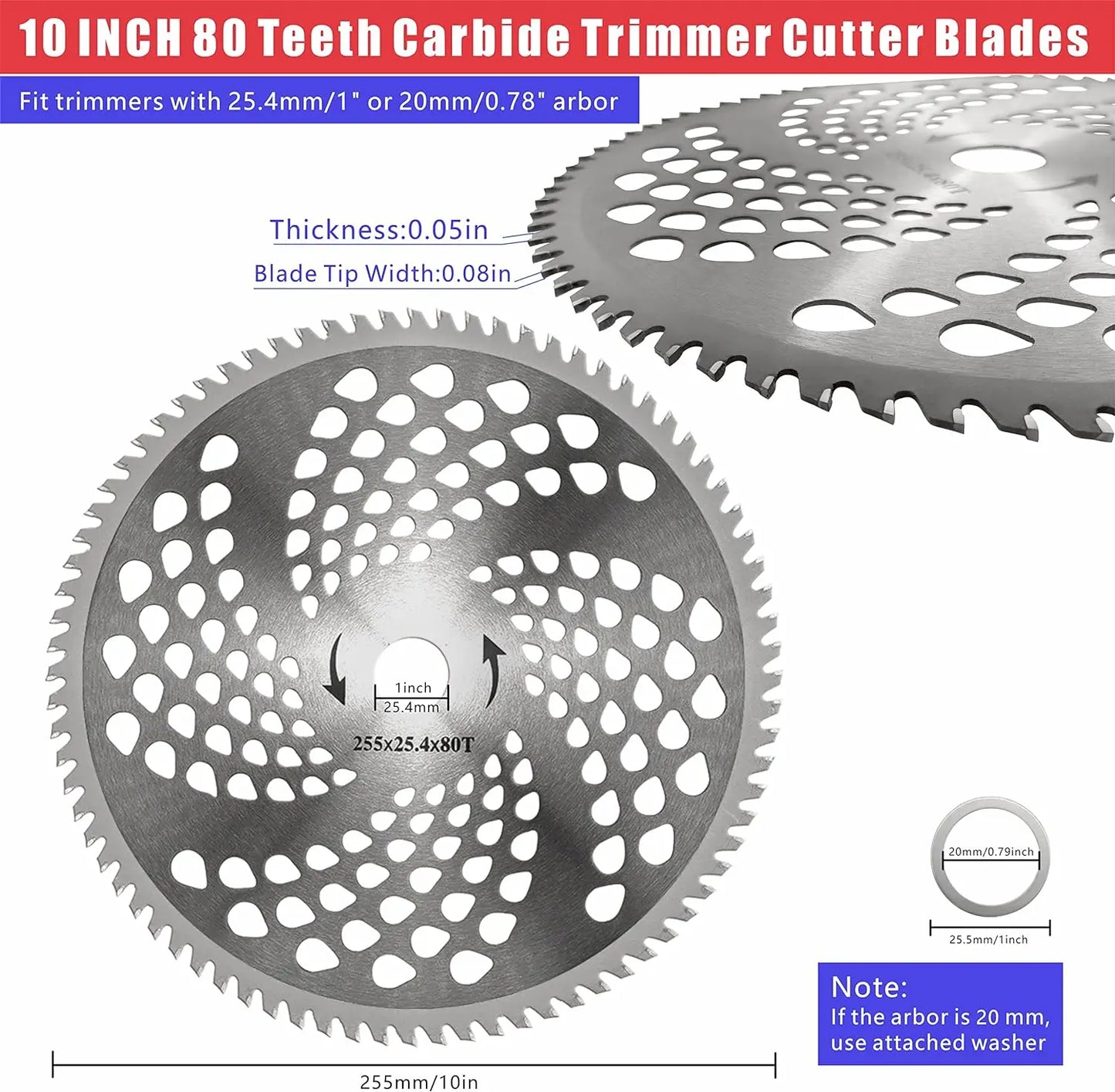 1PC Lawn Mower Weed Trimmer Blade Head 40/60/80 Teeth Wood Mower Disc for Brush Cutter Trimmer Garden Weed Mower Parts