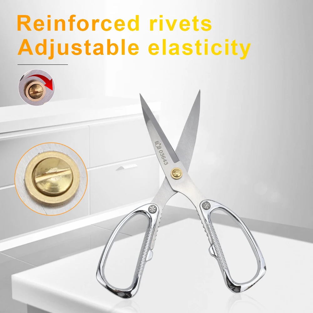 BESTIR Multifunction Scissor Industrial Zinc Alloy Professional Kitchen Scissors Sewing Tailor Scissor Food Cloth Cutting Tool