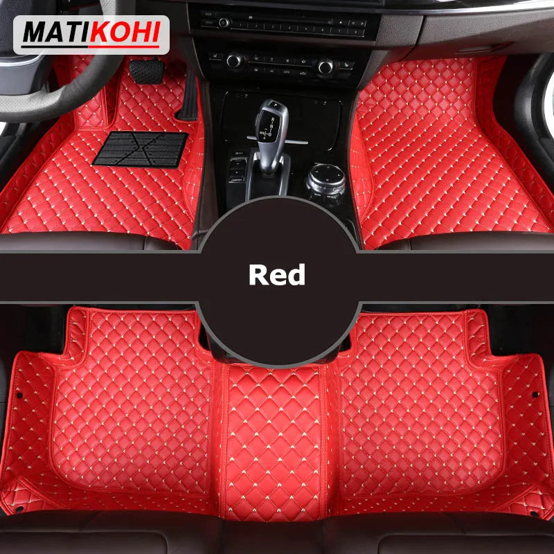 Custom-Fit Leather Car Floor Mats for Ford F-150 2009–2023 (Full Set)