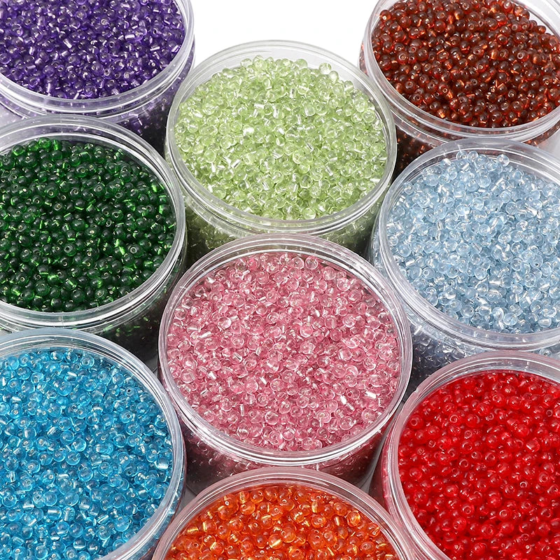 110pcs 4mm Silver Lined Seed Beads Water Drop Shape Czech Glass Beads For DIY Jewelry Making Crafts Charms Bracelets Accessories