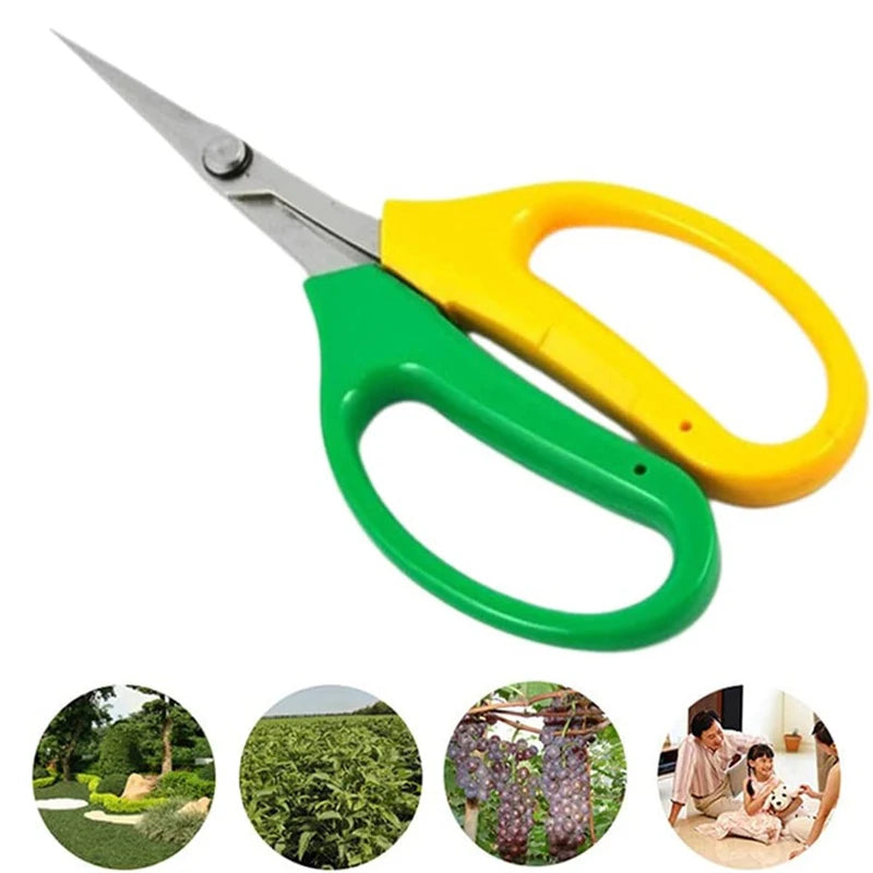 Garden Pruning Shears – Curved-Blade Fruit & Flower Clippers with Soft Ergonomic Handles