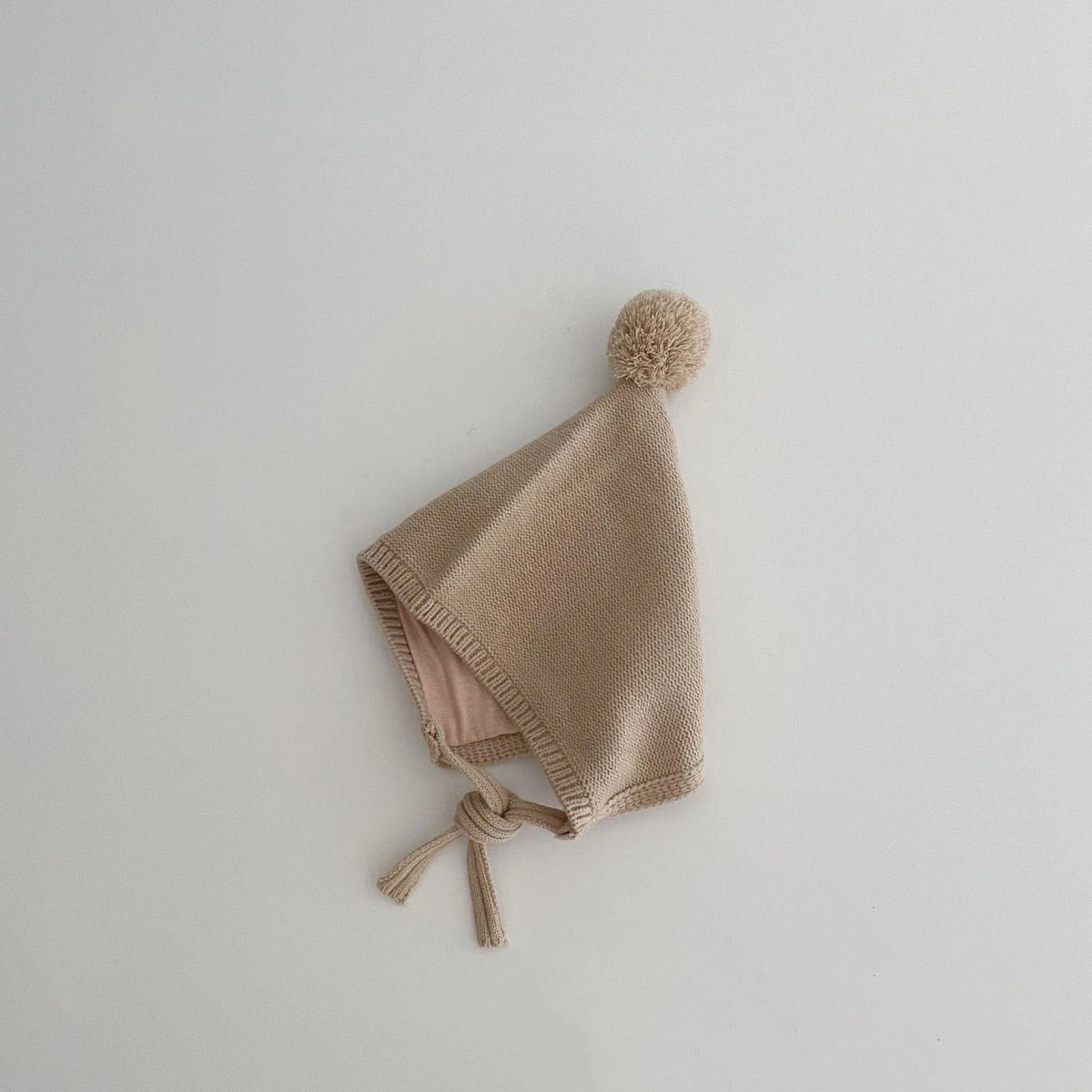 Kids Pom Pom Ear Flap Hat - Knit Toddler Bonnet Beanie - photo 4