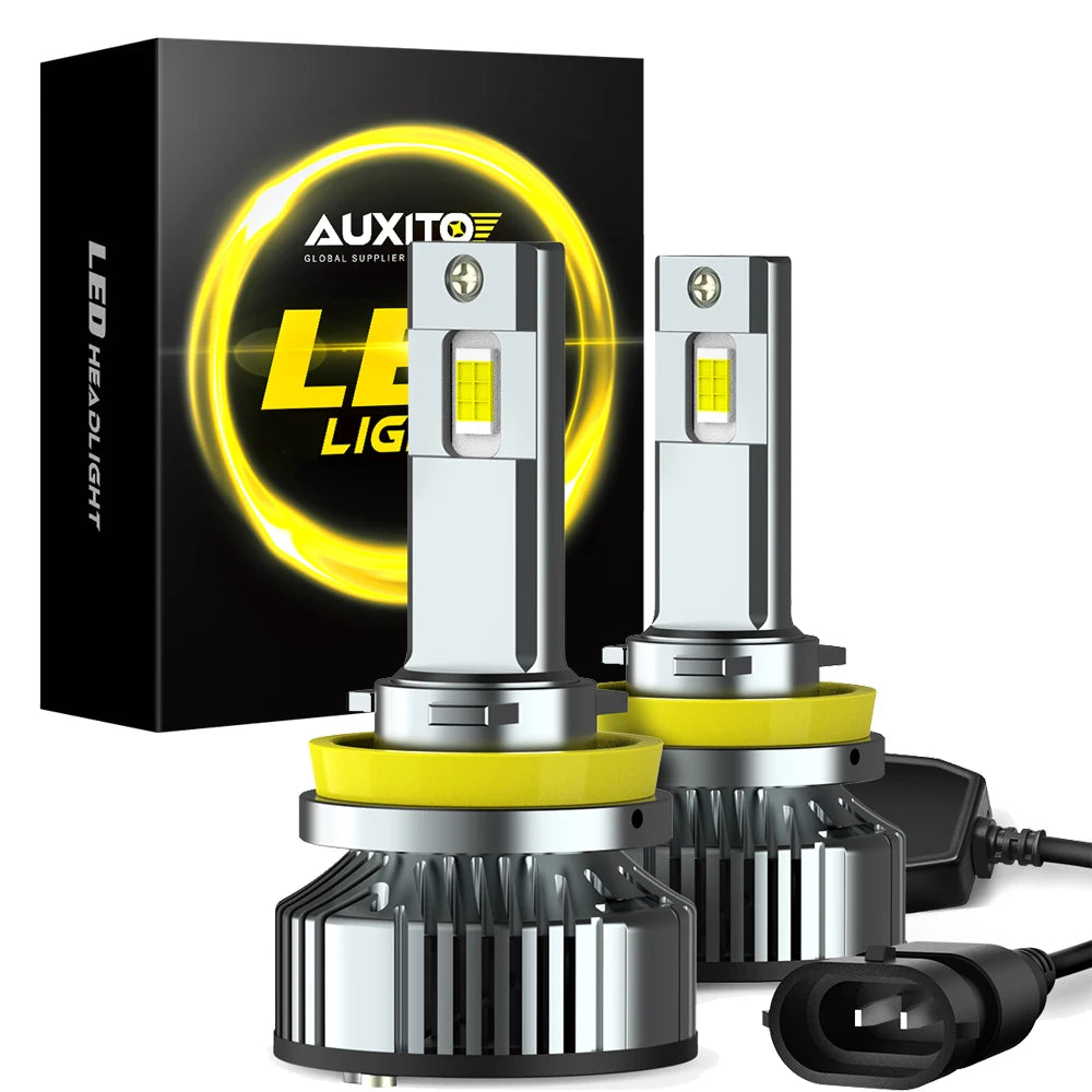 AUXITO 2Pcs 30000LM 100W H8 H11 LED High Power LED Headlight Bulb Canbus 9012 9005 HB3 9006 HB4 H7 Head Light Lamp with Fan