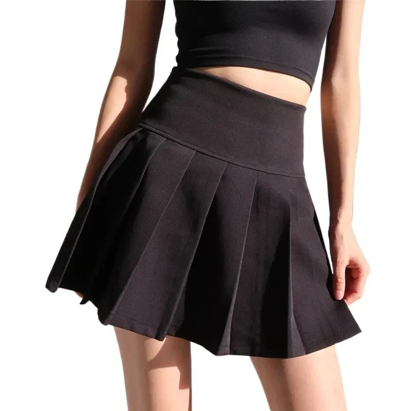 Mini Skirts Womens 2026 Summer Japanese School Pleated Skirts High Waist Kawaii Cute Skirt Uniform Harajuku
