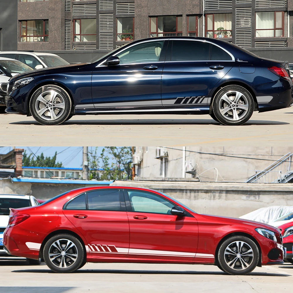 Car Side Line Vinyl Decal – Compatible with Mercedes-Benz W203 W204 W205 W212, C-Class, GLC, CLA, GLA
