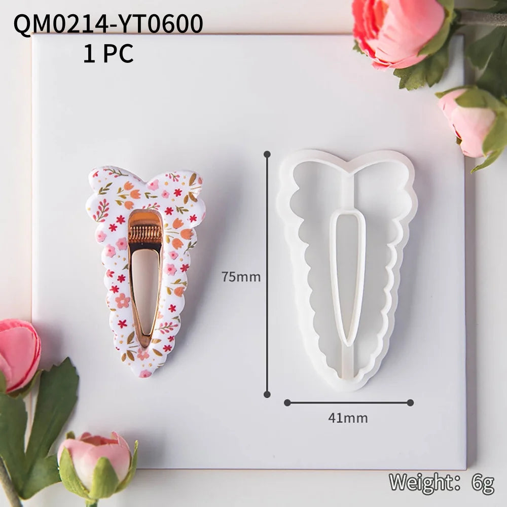 1PC Various Styles Geometric Shape Flower Tile Pattern Polymer Clay Mould Hairpin Embossing Clay Mold Jewelry Making Clay Tools