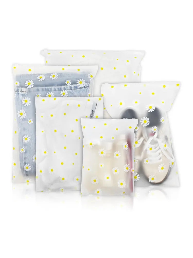 10 Pack Travel Storage Bags for Clothes, Clear Reusable Bags Plastic Ziplock Bags  Luggage Organizer Pouch for Clothes Towels