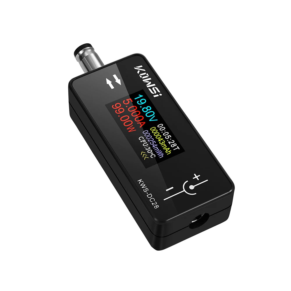 KWS-DC28 0.96 inch TFT HD Digital Display DC Voltage Ammeter Power Meter Cell Phone Charging Tester Detector Electrician Tool