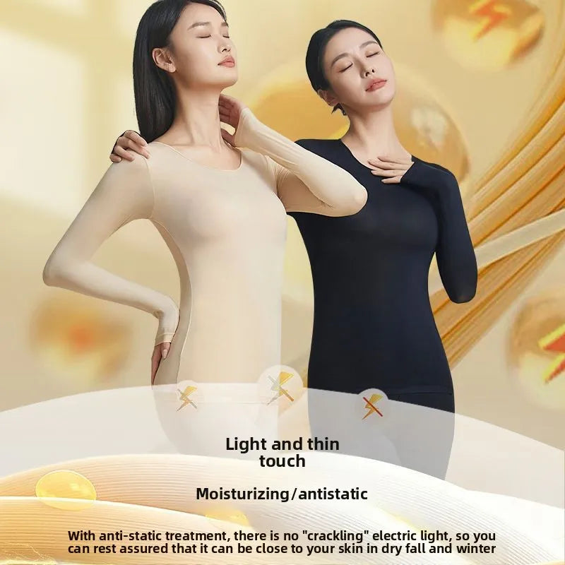 Women's Ultra-Light Thermal Base Layer Set - Long Sleeve Top and Pants - photo 3
