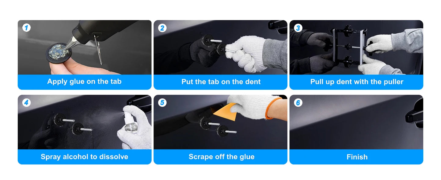 PDR Auto Paintless Body Dent Removal Kits Car Dent Repair Tools Automotive Dent Remover Suction Cup Dent Puller Tool Kit for Car