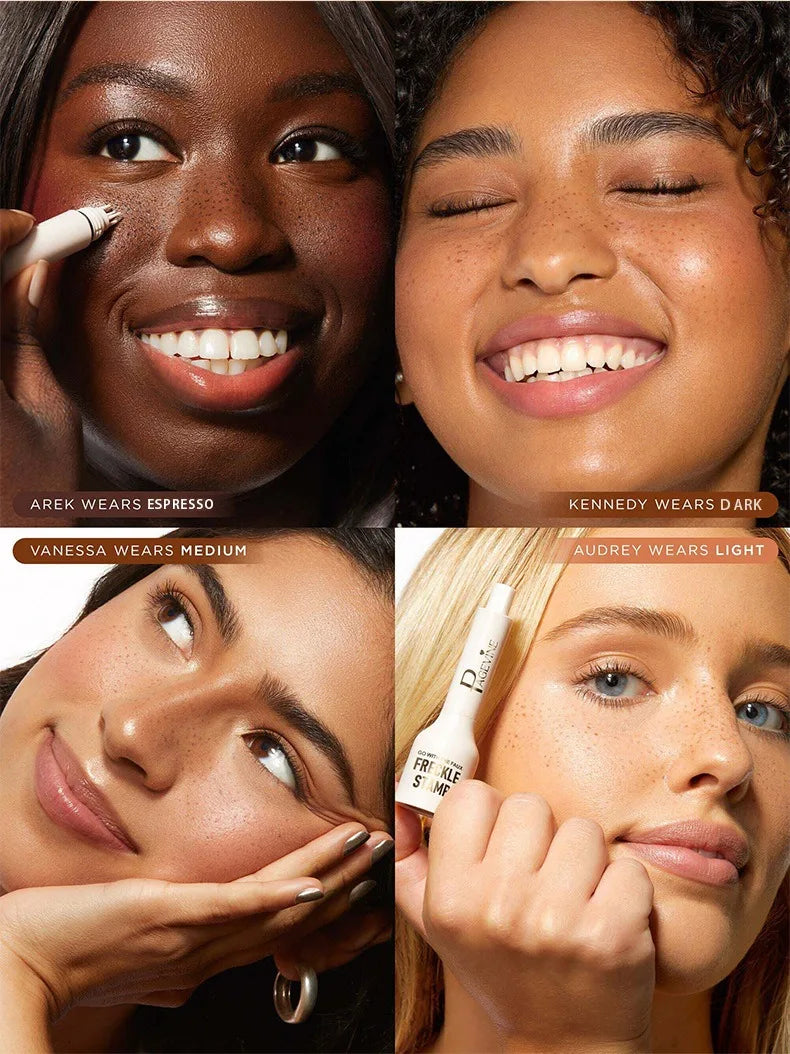 Liquid Air Cushion Freckle Stamp Pen Five-point Head Freckle Natural Simulation Fake Dot Spot Pen Waterproof Lasting Makeup