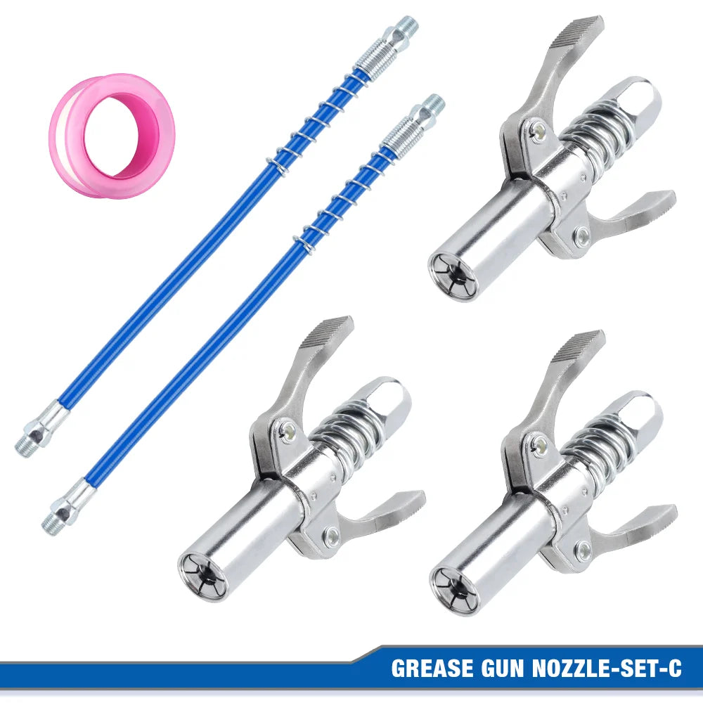 10000PSI Double Handle High Pressure Locking Grease Fitting,I/8 NPT Oil Pump Quick Release Grease Coupler,Repair Tool,Grease Gun