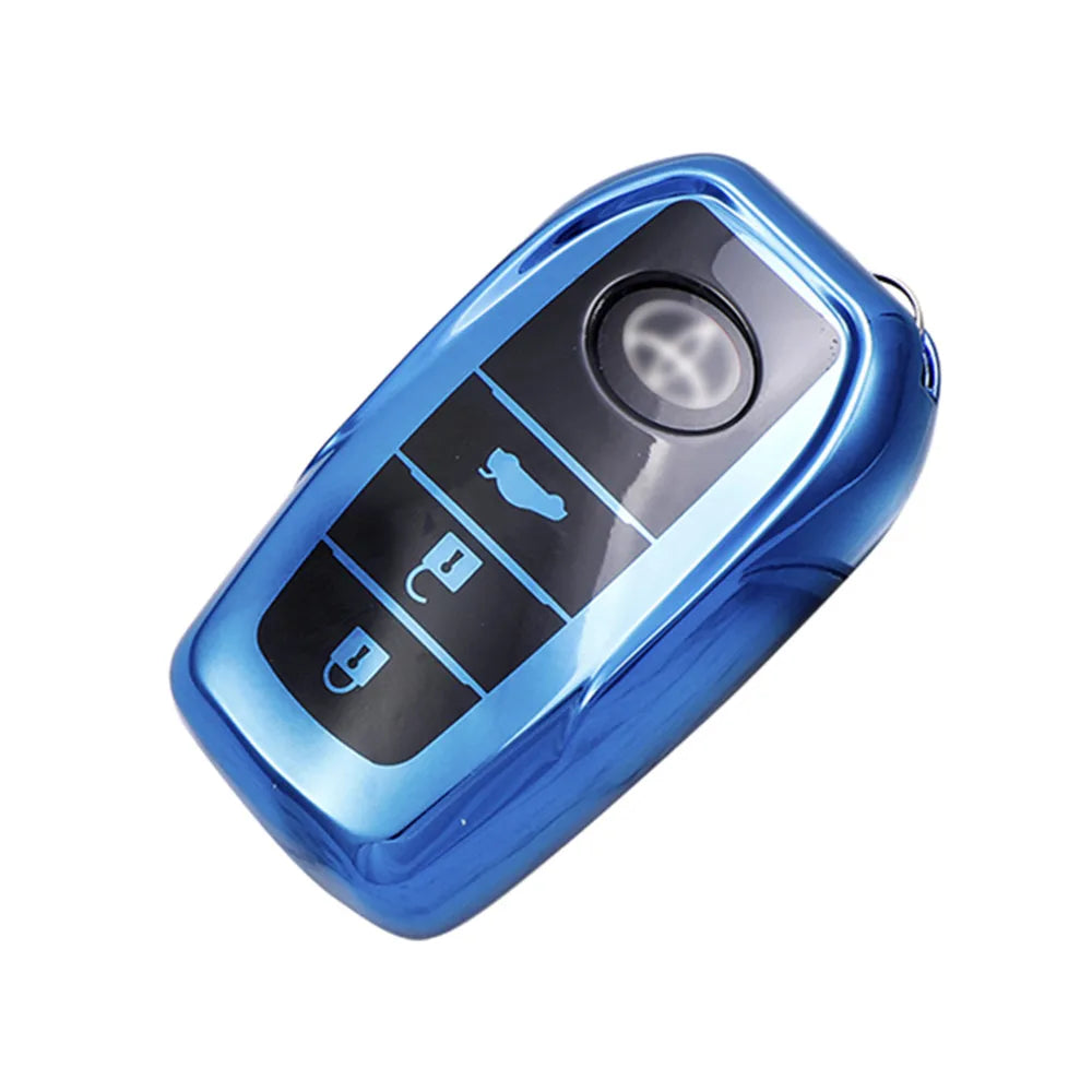 TPU Car Smart 3/4 Button Key Cover Case Bag Shell Holder for Toyota Avalon CHR C-HR Camry Corolla Prius Prado RAV4 Protector