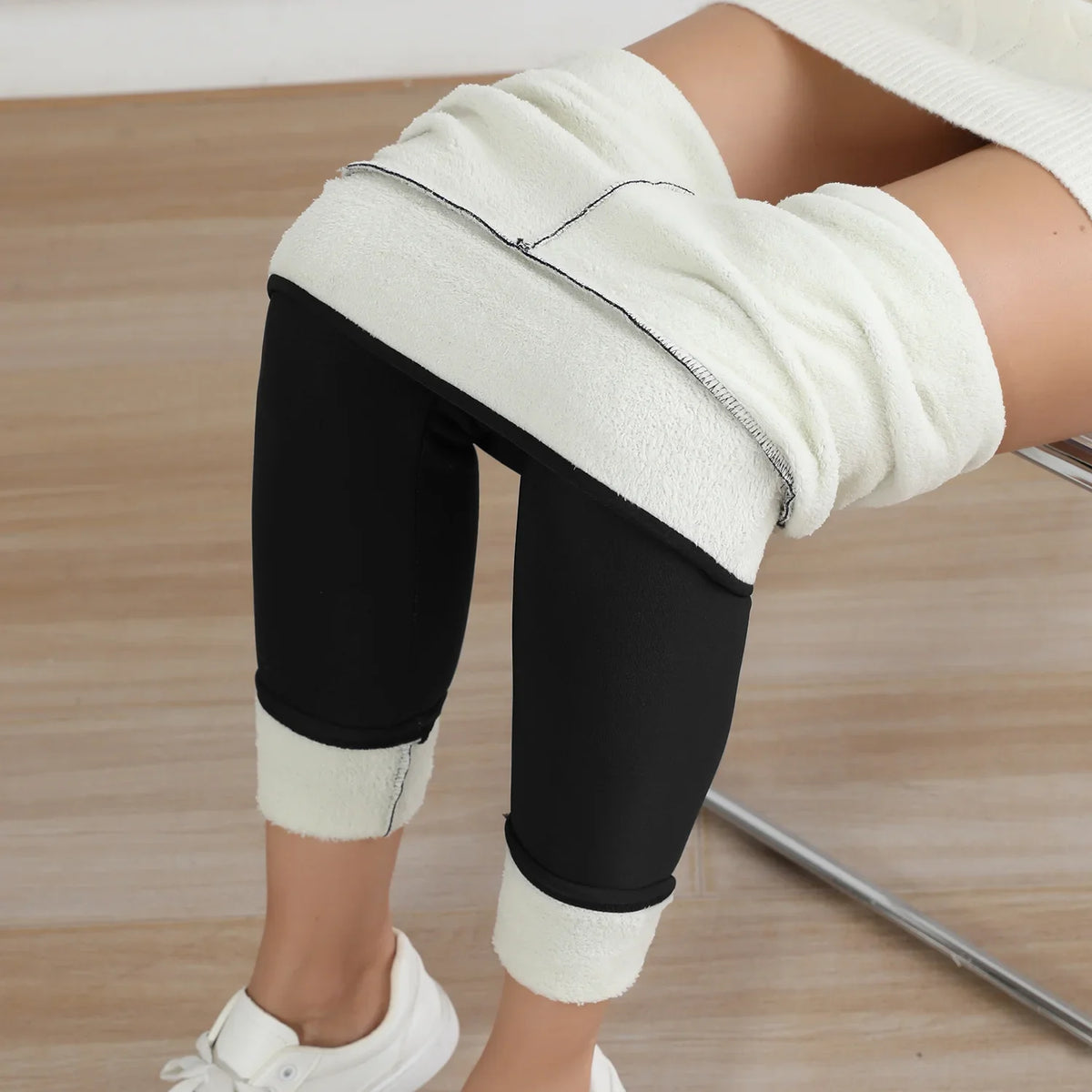 Women's Fleece Lined Thermal Leggings - Stretch High Waist Pants - photo 9