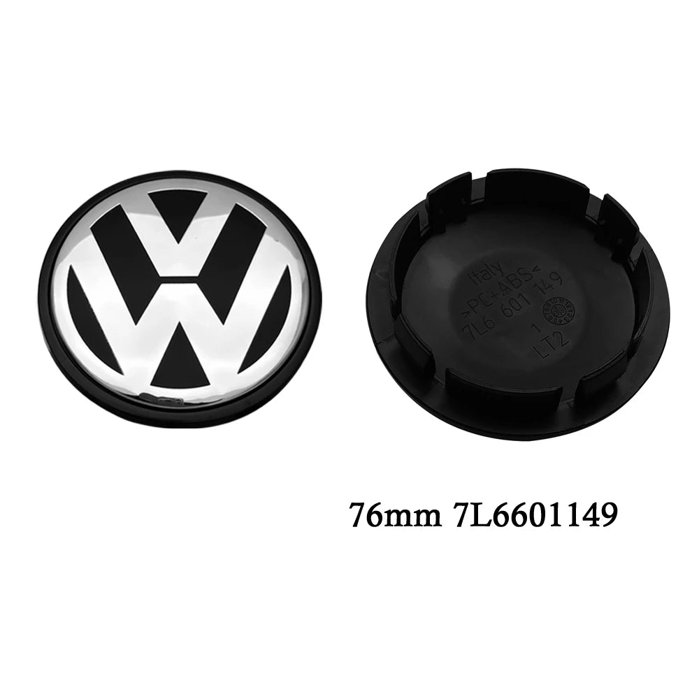VW Volkswagen Car Wheel Center Hub Caps Cover 3D 4pcs 55mm 56mm 65mm 70mm for 4 5 6 7 Passat B5 B6 B7 Polo Touran CC accessories