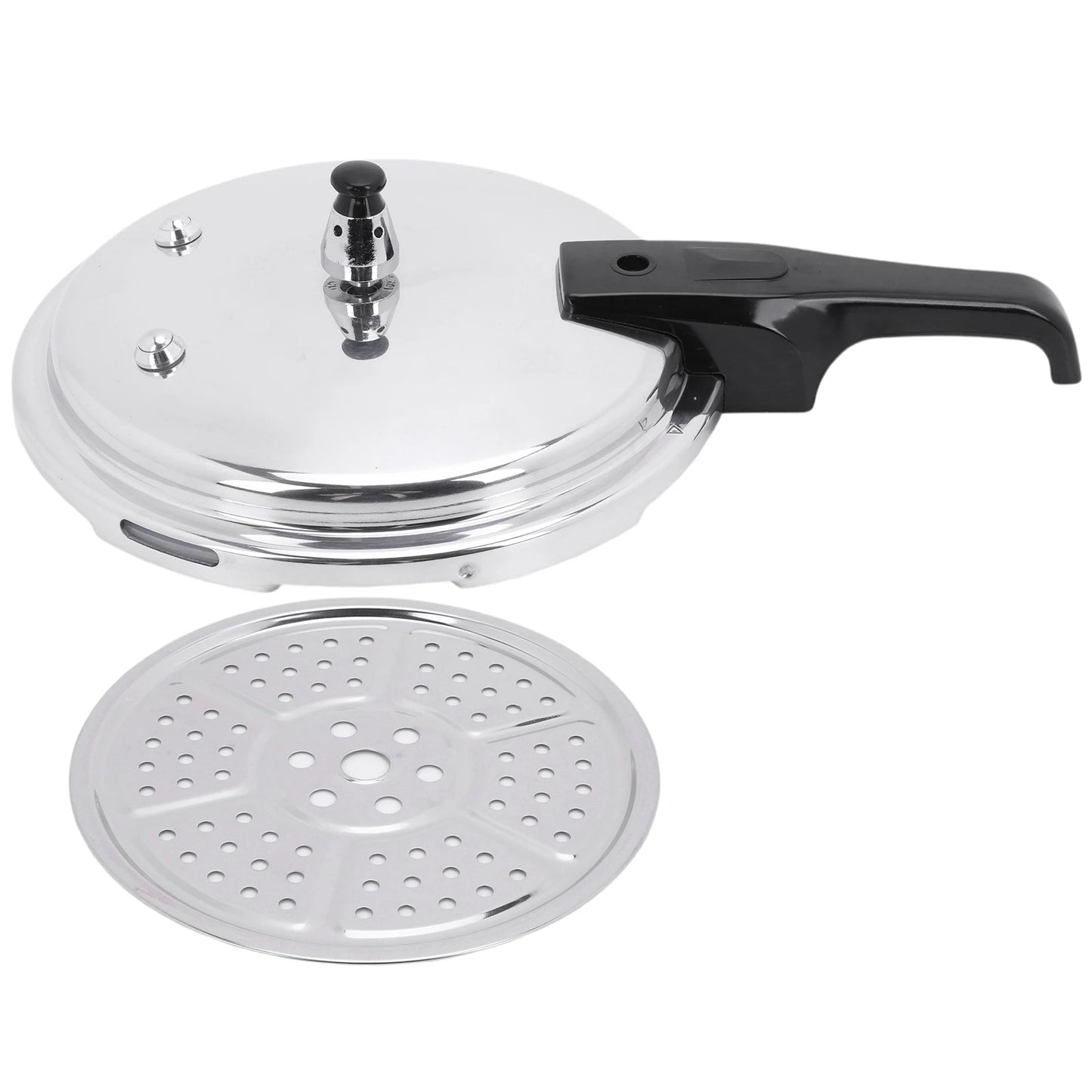 Large Aluminum Pressure Cooker with Steaming Plate - Fast Cooking