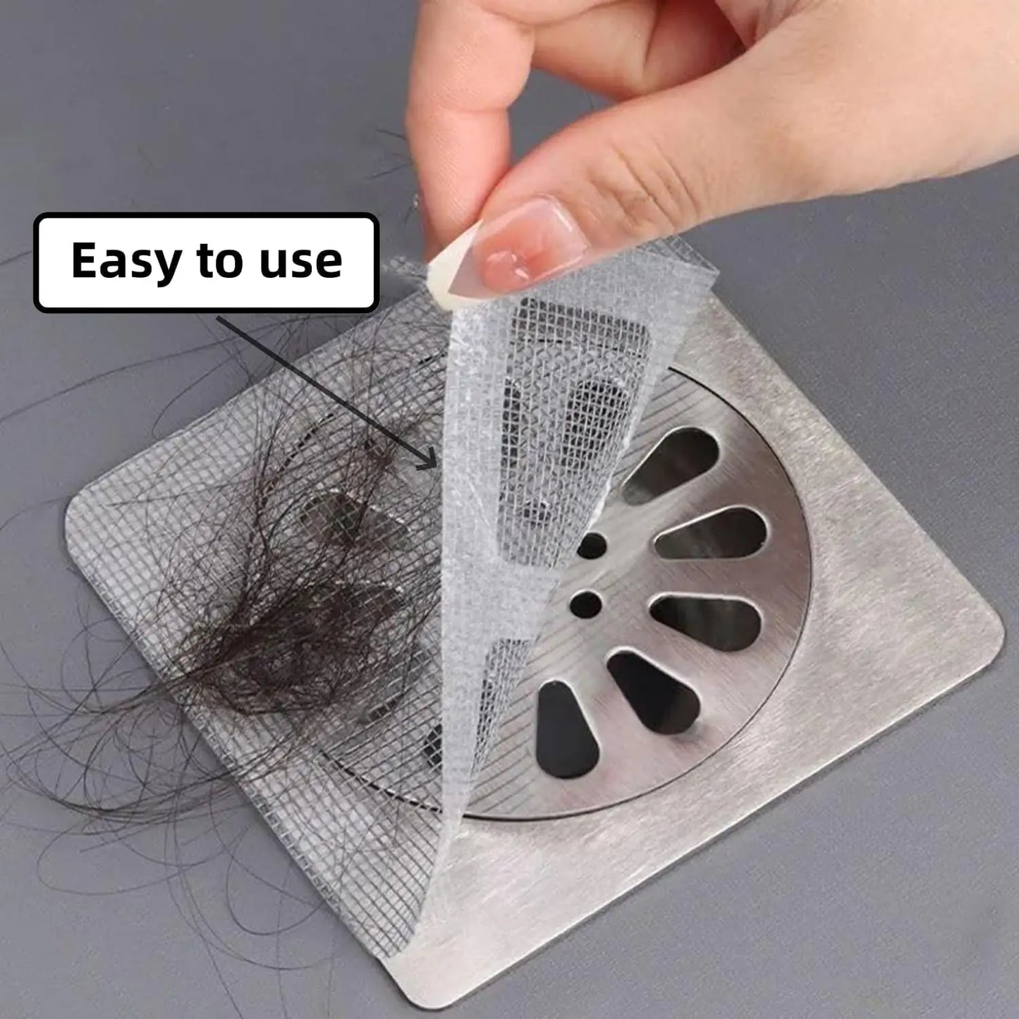 60PCS Disposable floor drain mesh,sewer filter,hair filter drain sticker, anti-odor, hair&insect, window screen repair sticker