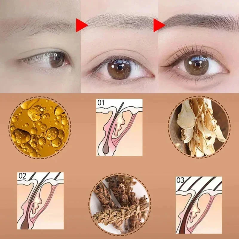 Fast Eyebrow Growth Serum Eyelash Hair Growth Anti Hairs Loss Product Prevent Baldness Fuller Thicker Lengthening Eyebrow Makeup