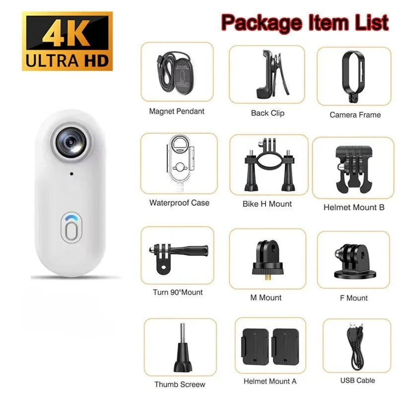4K Waterproof Body Cam — WiFi Wearable Camera for Bike & Travel