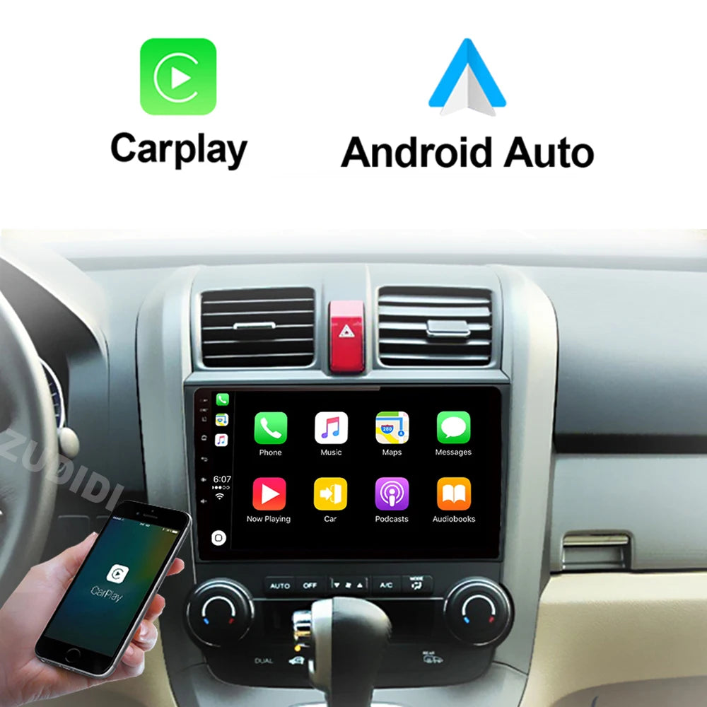Android 16 Car Radio For Honda CR-V 3 RE CRV 2007-2011 Multimedia Video Player 2 Din Navigation GPS Carplay DVD Head Unit
