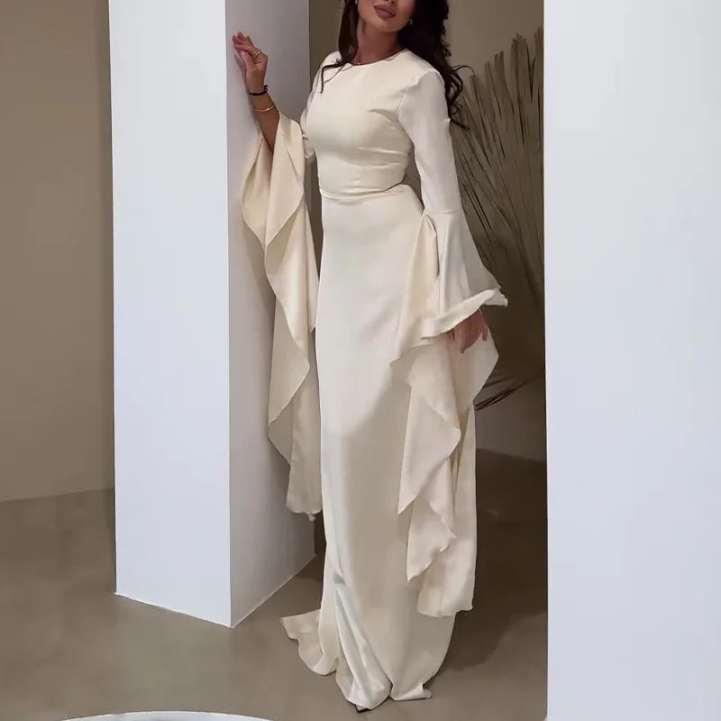 Eid Muslim Women Dress Abaya Flare Sleeve Vestidos Largos Party Caftan Jalabiya Ramadan Long Dresses Dubai Kaftan Arab Robe 2026