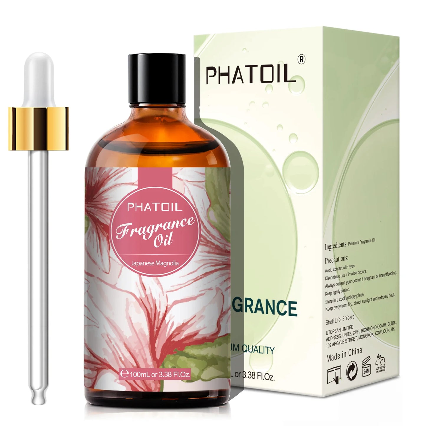 PHATOIL 100ml  White Musk Fragrance Essential Oil  Fresh Linen Honeysuckle Peach Orange Blossom for Aroma Candle Soap Making