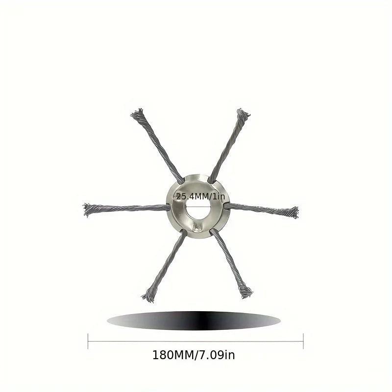 Weeding wheel, wire wheel head, lawn mowing head, universal weeding brush, removes moss and rust.