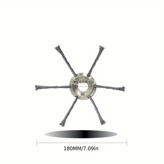 Weeding wheel, wire wheel head, lawn mowing head, universal weeding brush, removes moss and rust.
