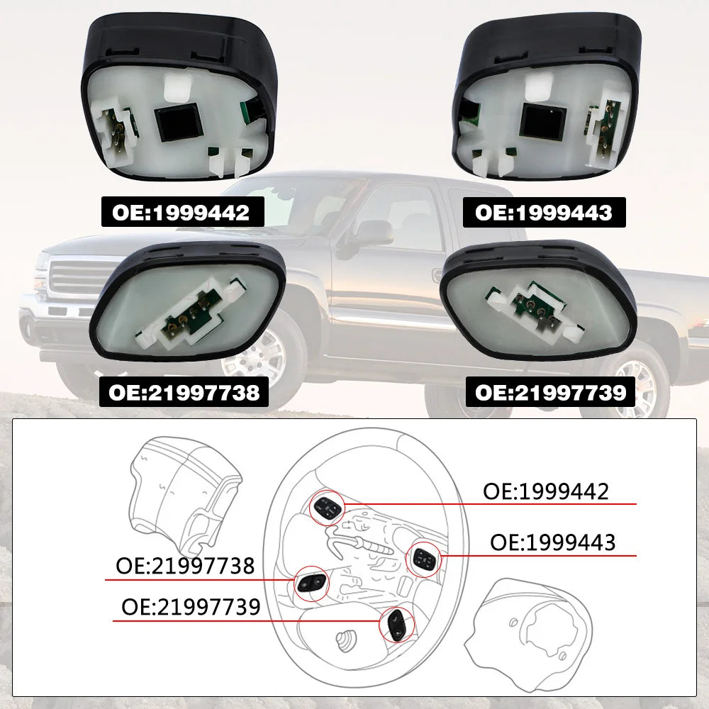 Steering Wheel Radio & Volume Control Switch — Chevrolet Silverado, Avalanche & GMC Yukon / Hummer H2