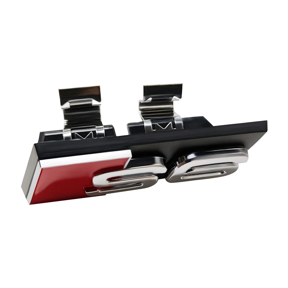 1pc ABS Car Styling Grill Front Hood Badge Grille Emblem Buckle Decoration For Audi S3 S4 S5 S6 S7 Logo Sticker Auto Accessories